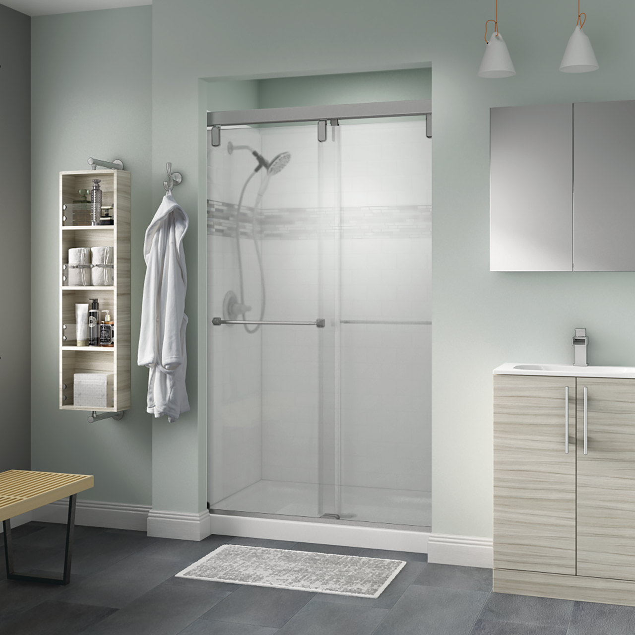 Mod 10mm Shower Door with Everly Handle