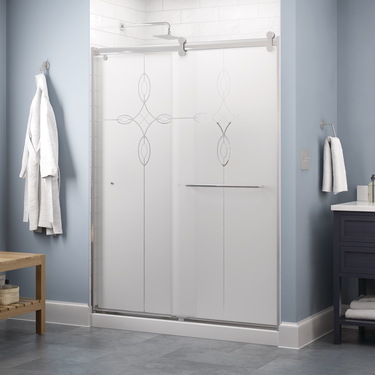 Contemporary 6mm Shower Door with Simplicity Handle