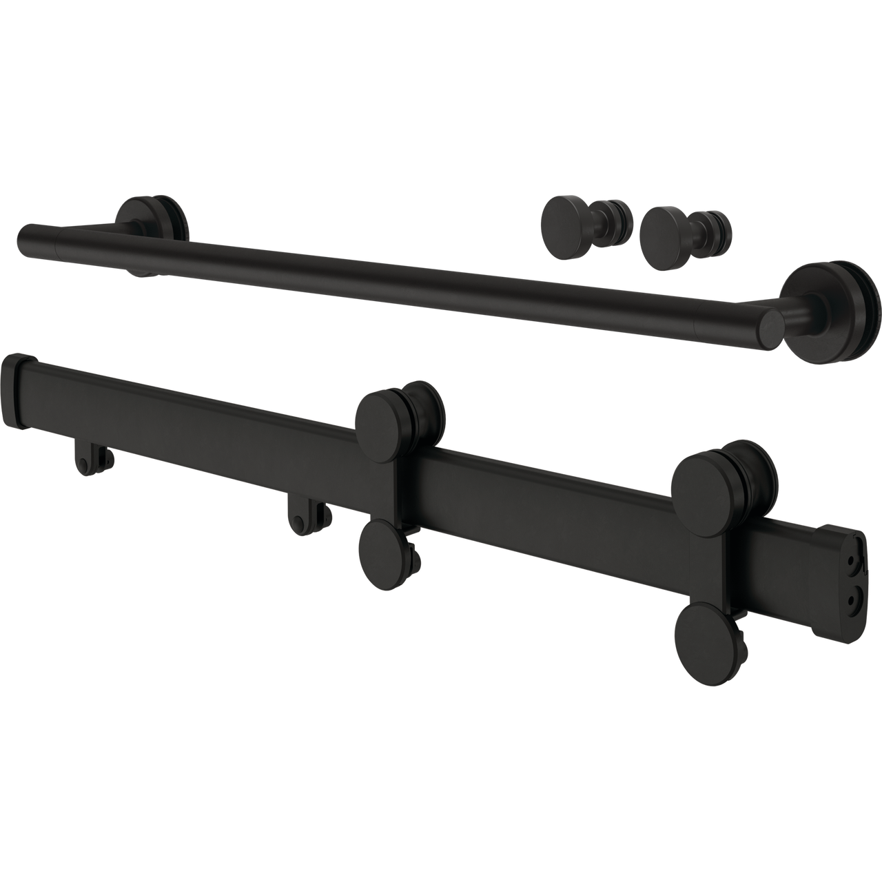 60" Shower/Tub / N/A / Matte Black