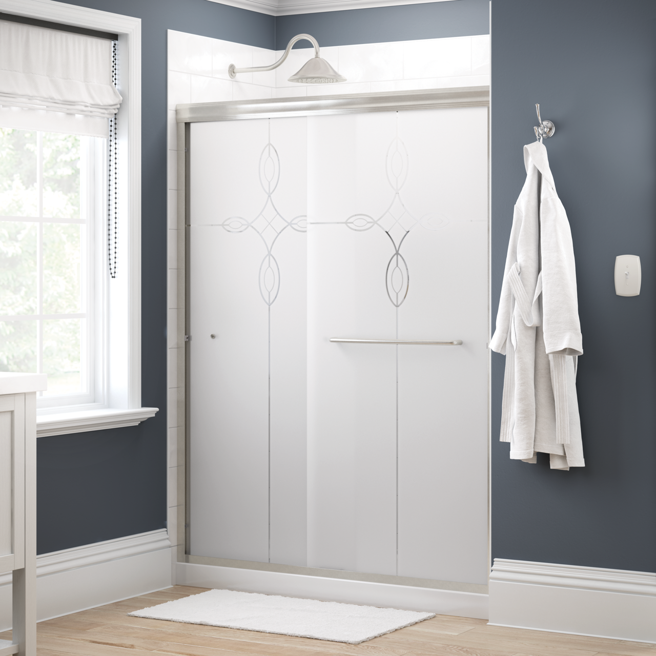 Traditional 6mm Shower Door with Simplicity Handle