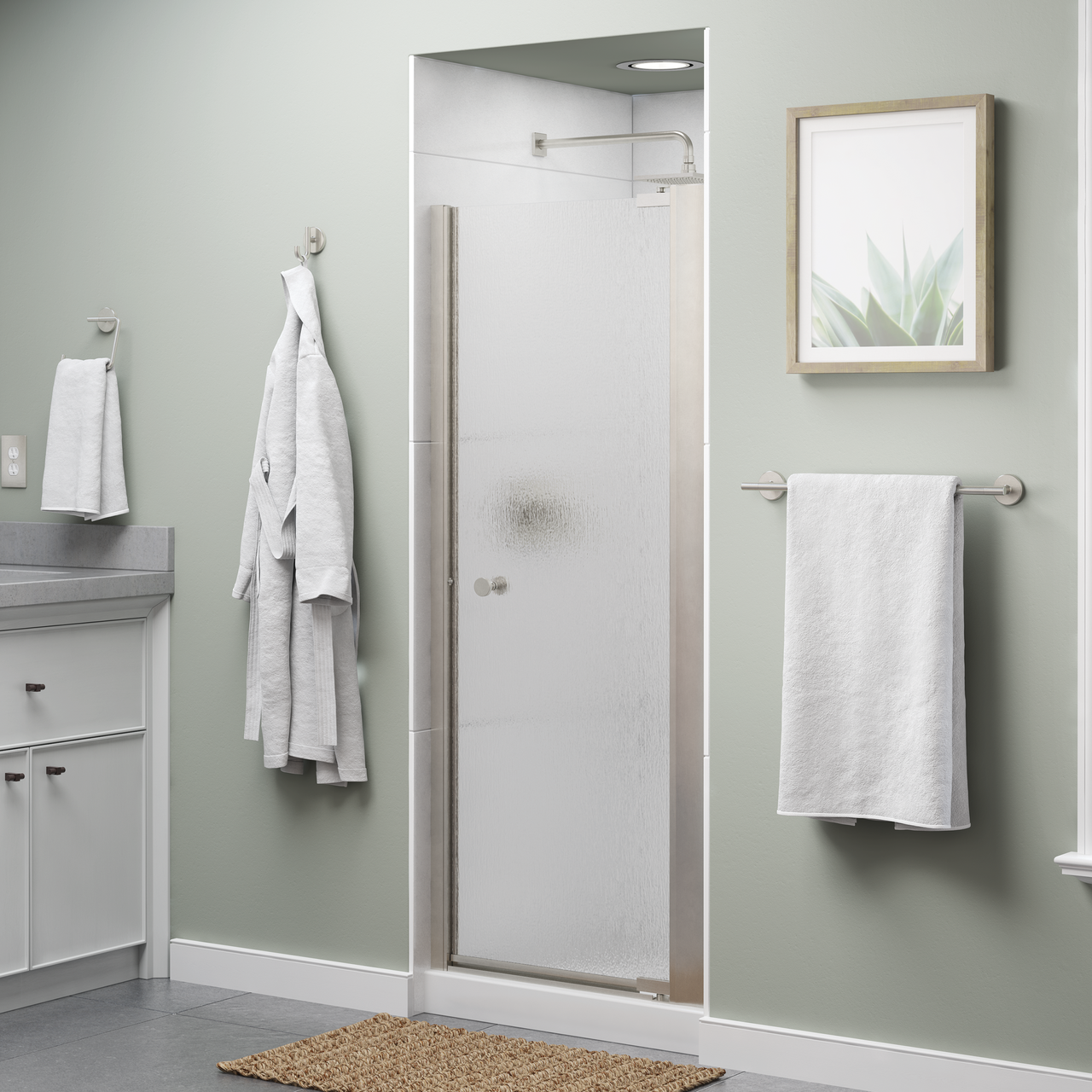 Contemporary Pivot 6mm Shower Door