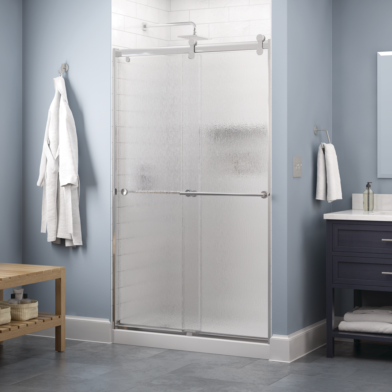 Contemporary 6mm Shower Door with Lyndall Handle