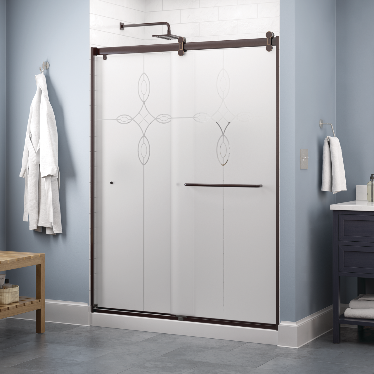 Contemporary 6mm Shower Door with Simplicity Handle