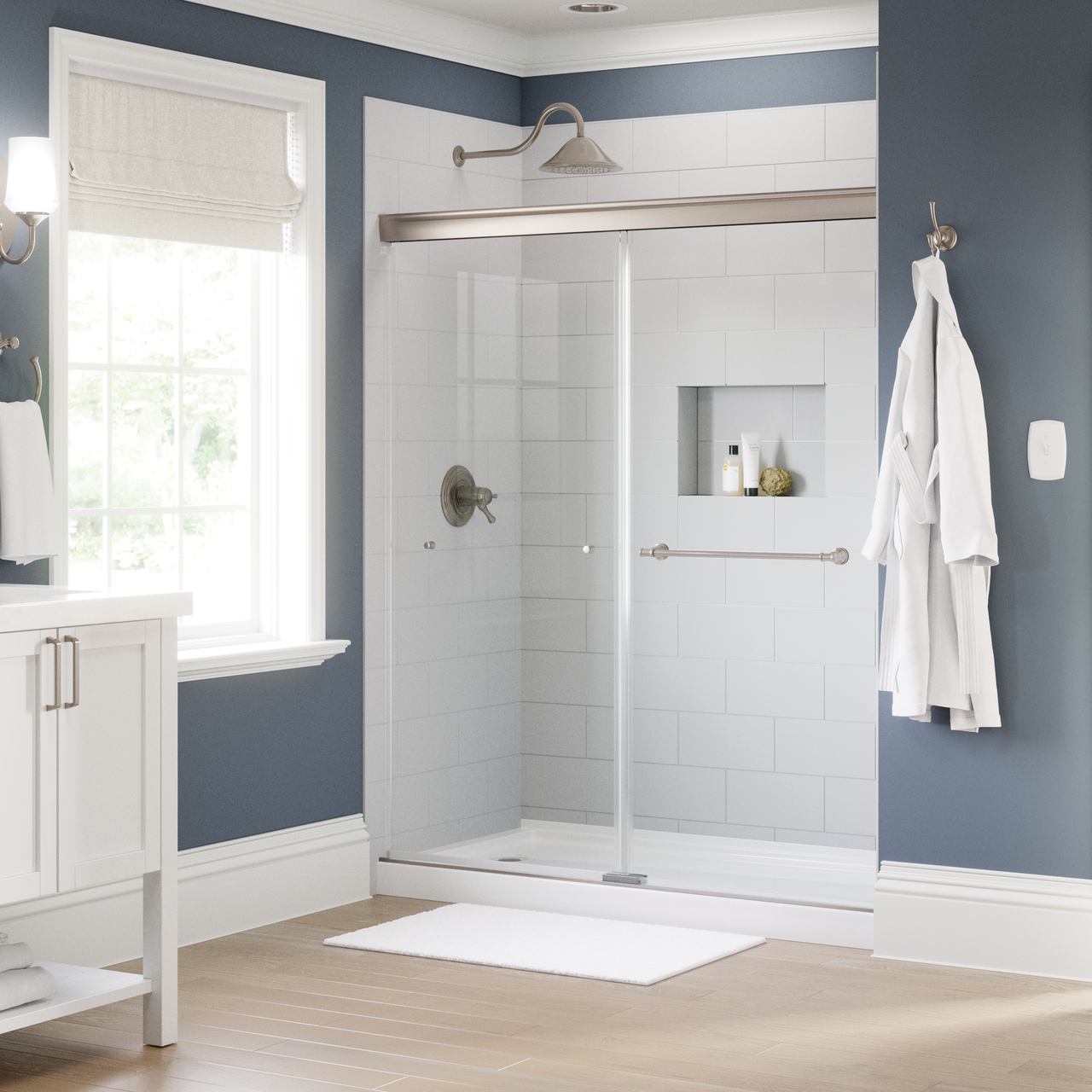 60" Shower/Tub / N/A / Brushed Nickel (Shower Door)