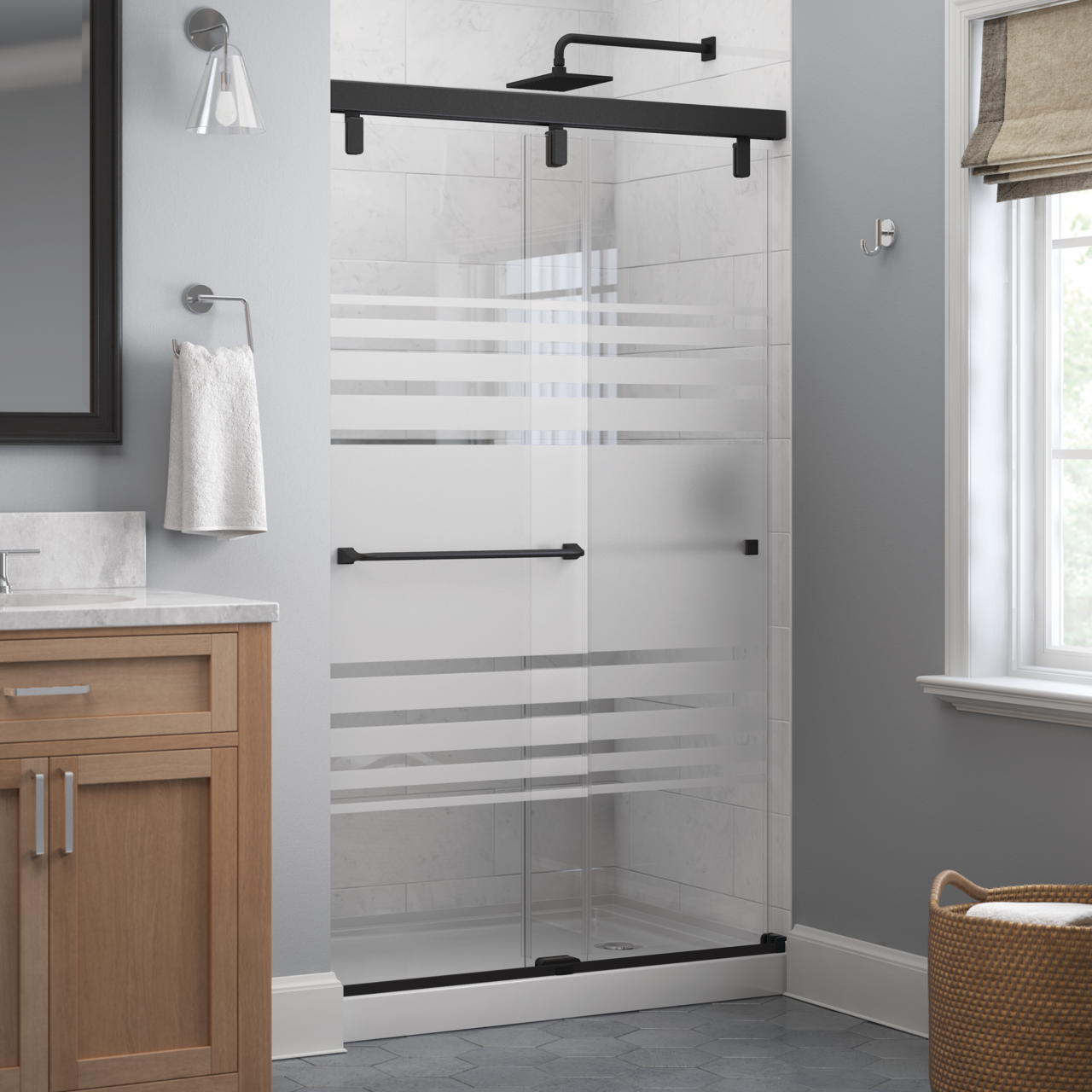 Mod 6mm Shower Door with Everly Handle