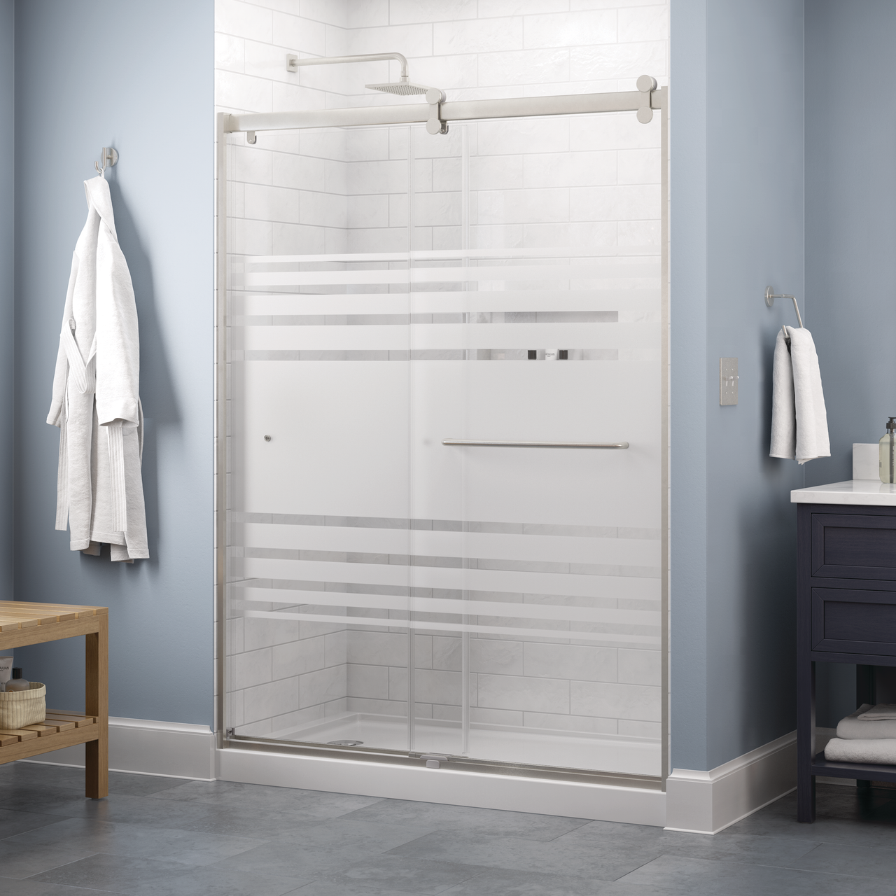 60" Shower / Transition / Nickel