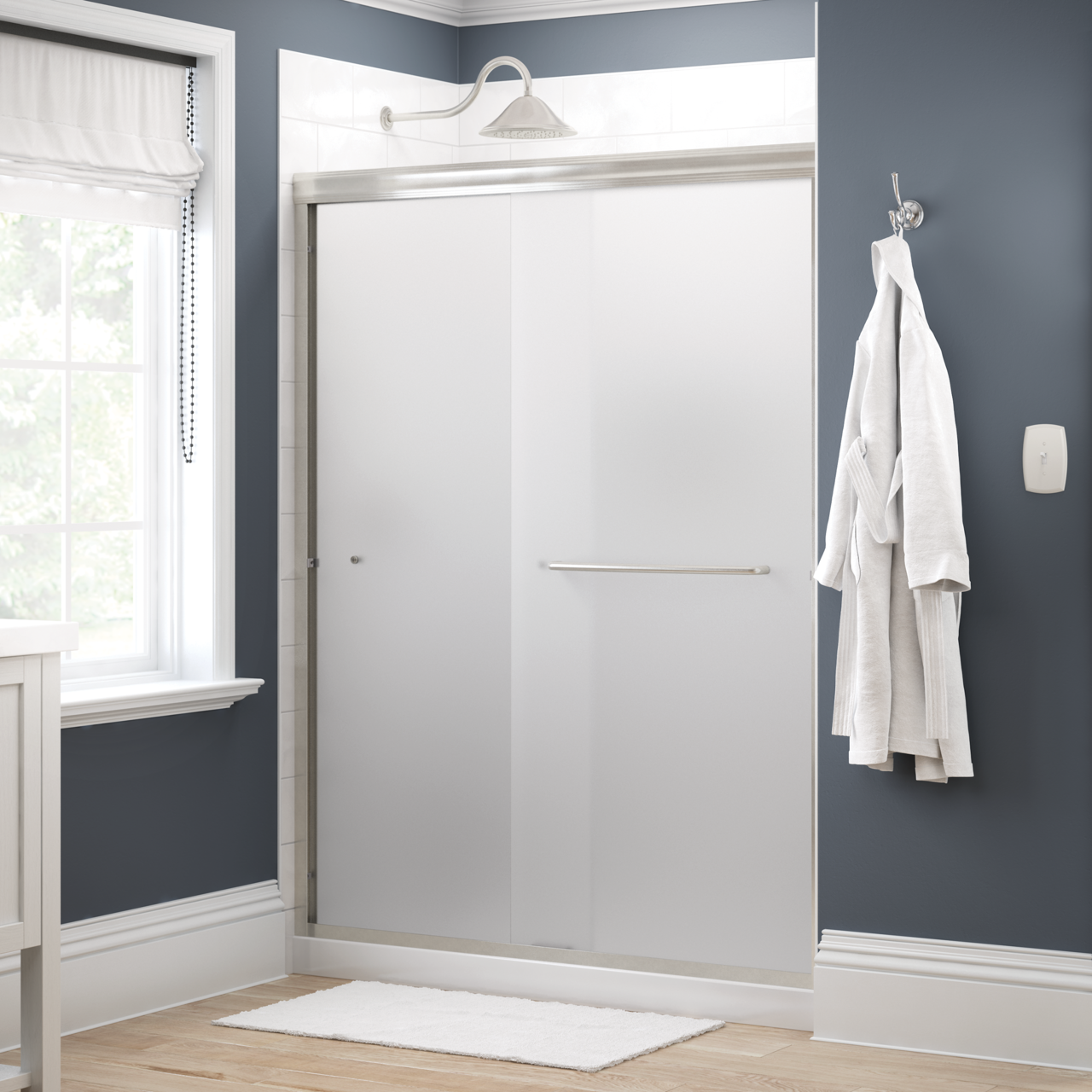 Traditional 6mm Shower Door with Simplicity Handle