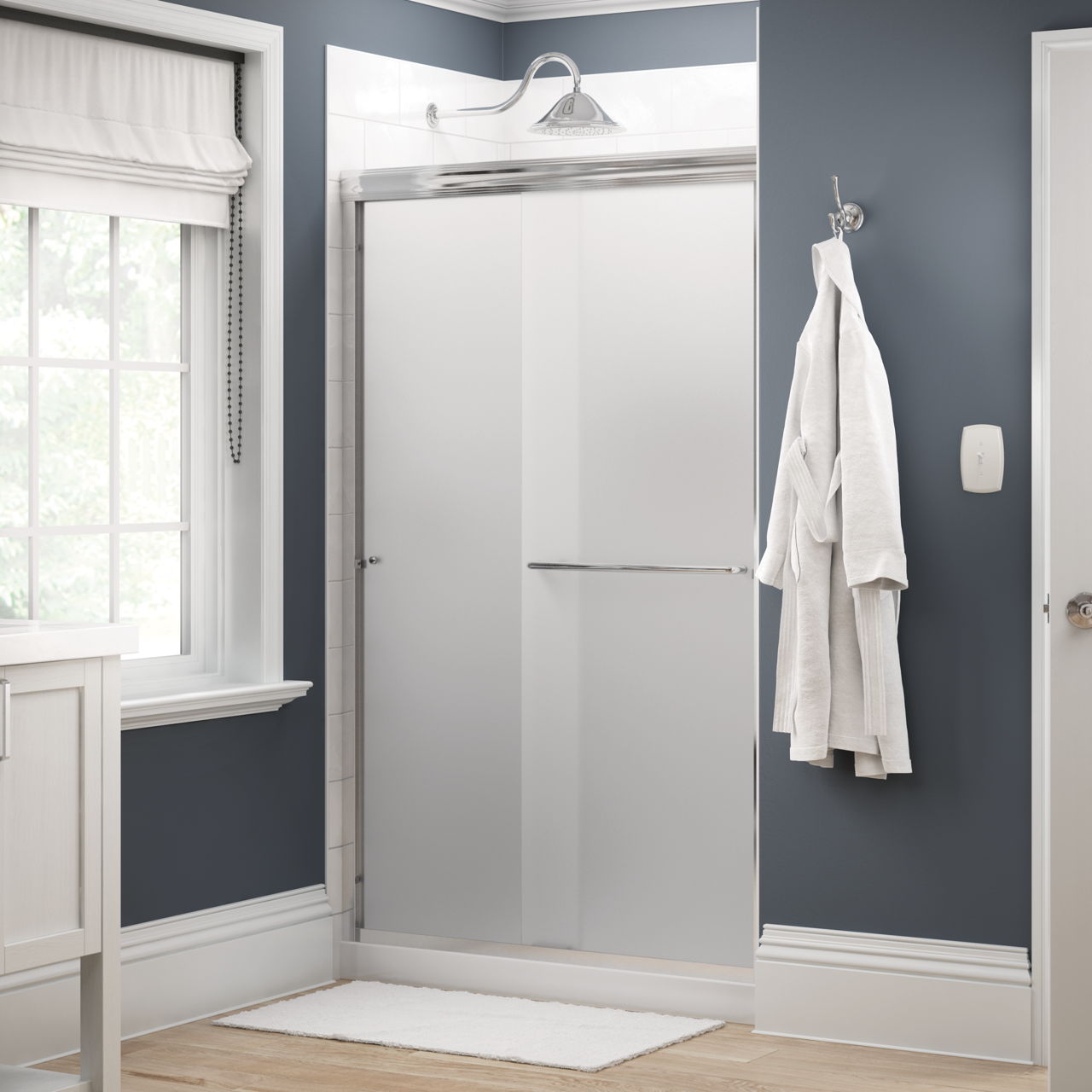 Traditional 6mm Shower Door with Simplicity Handle