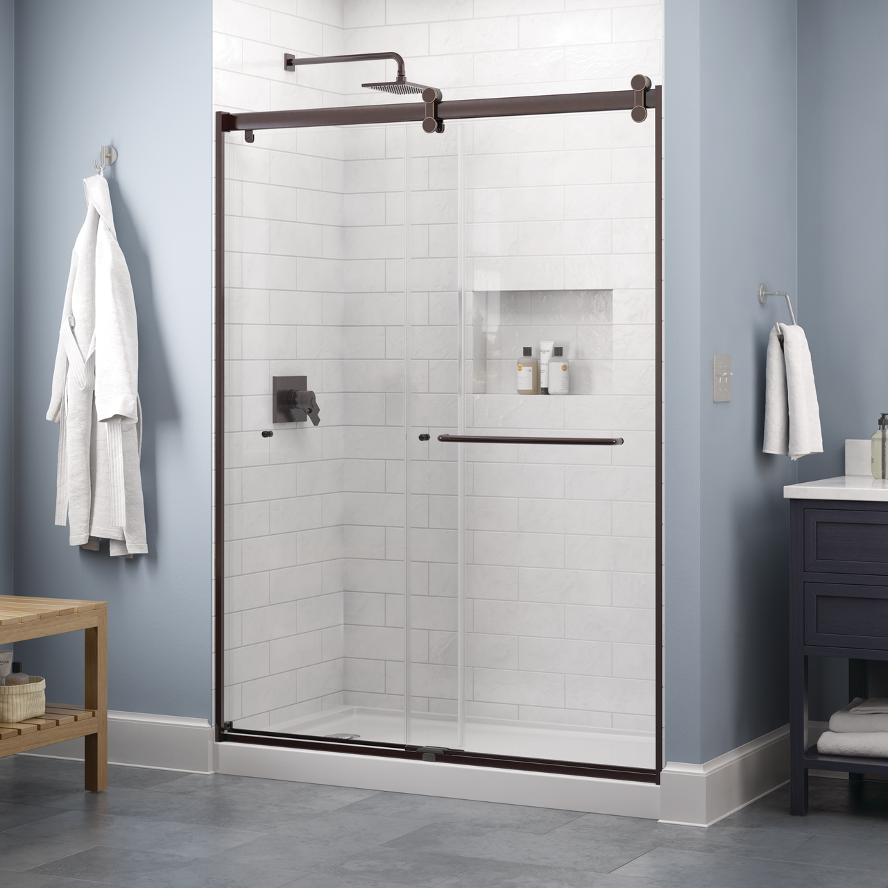 Contemporary 6mm Shower Door with Simplicity Handle