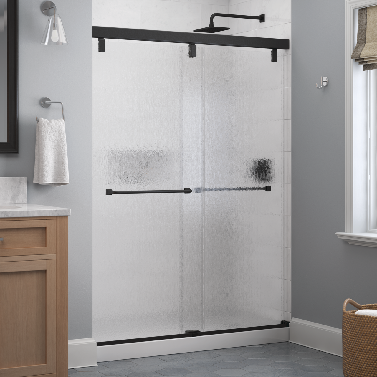 Mod 6mm Shower Door with Everly Handle