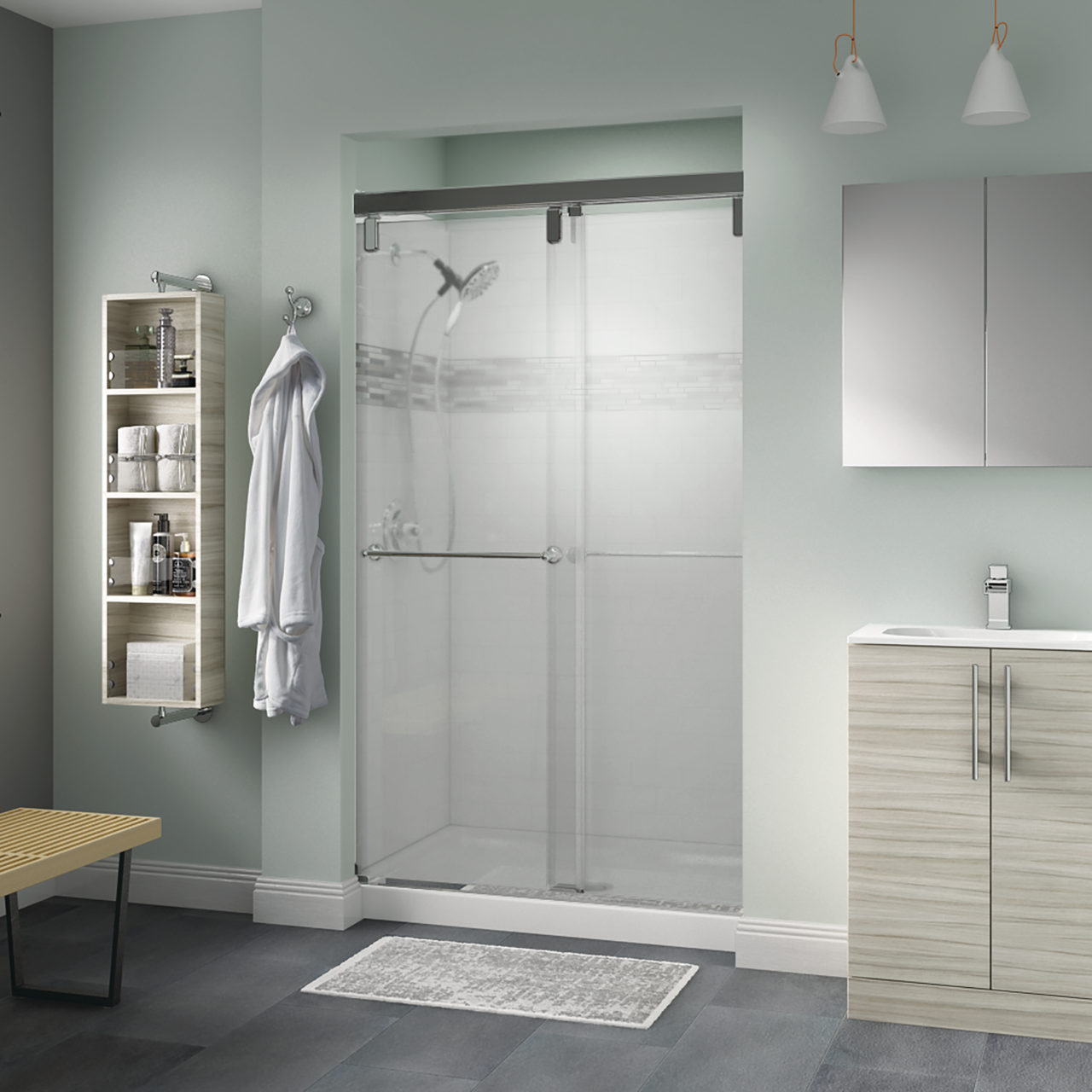 Mod 10mm Shower Door with Crestfield Handle