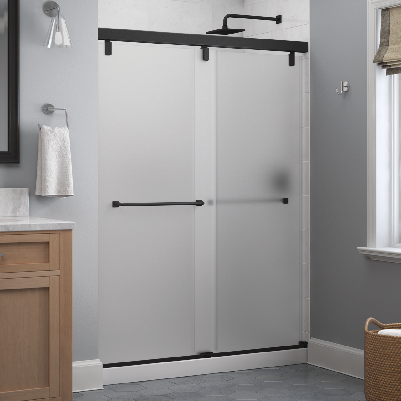 Mod 6mm Shower Door with Everly Handle