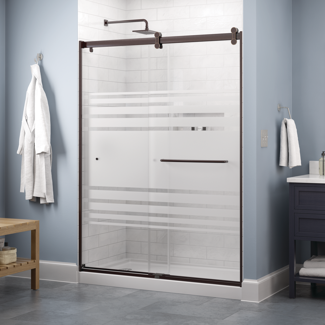 Contemporary 6mm Shower Door with Simplicity Handle