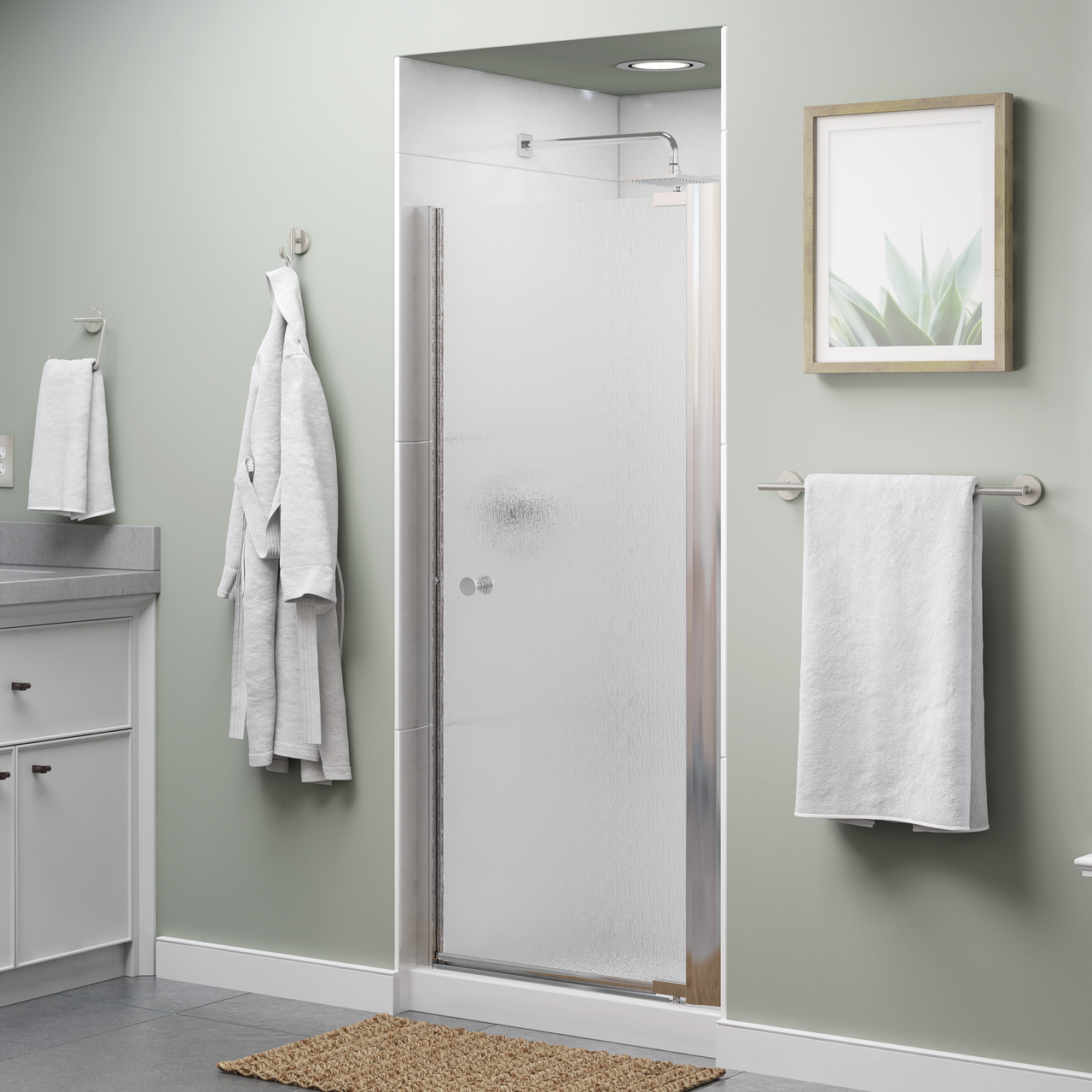 Contemporary Pivot 6mm Shower Door