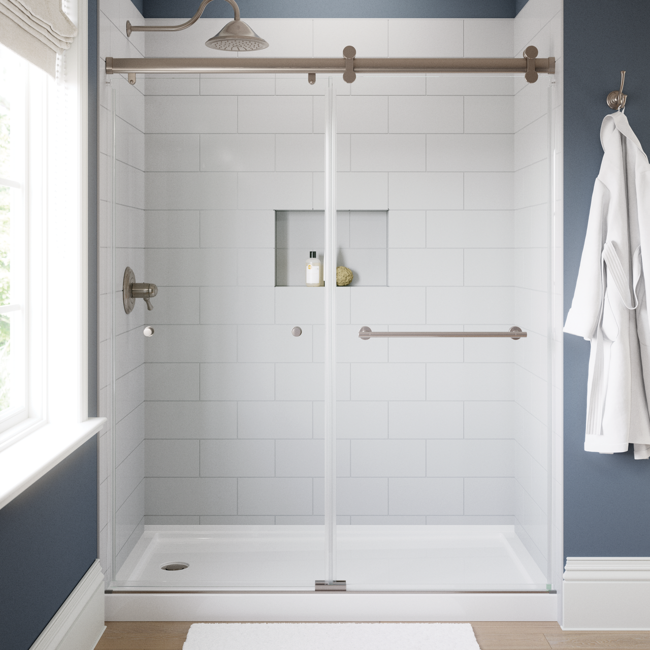 60" Shower/Tub / N/A / Brushed Nickel (Shower Door)