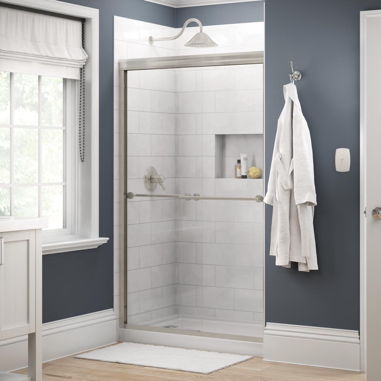 Traditional 6mm Shower Door with Crestfield Handle