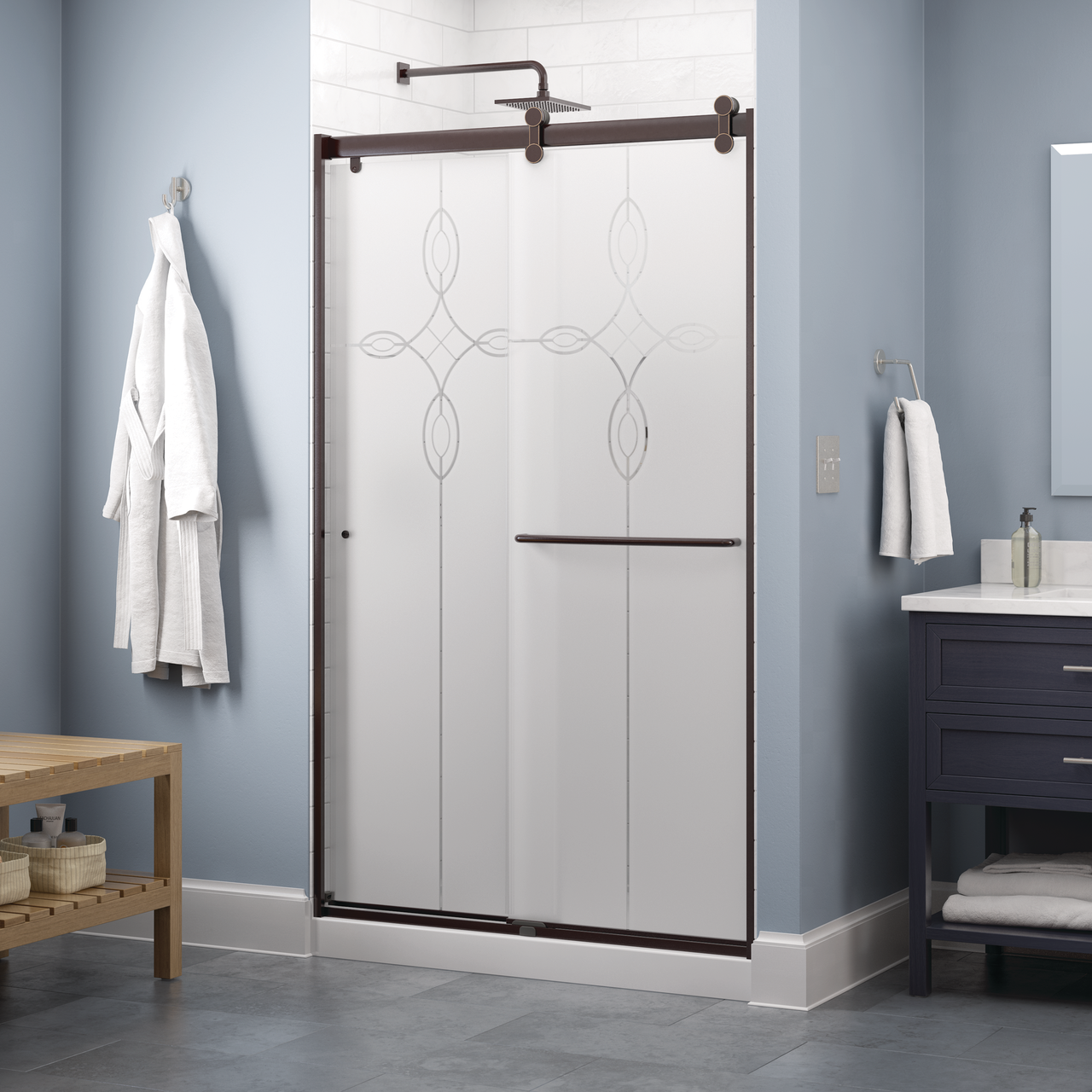 Contemporary 6mm Shower Door with Simplicity Handle