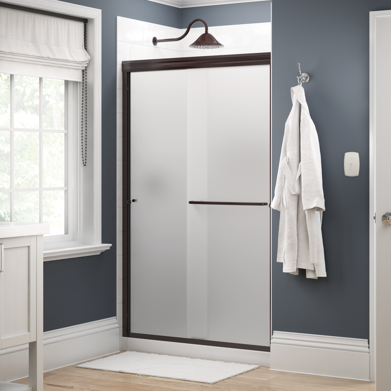 Traditional 6mm Shower Door with Simplicity Handle