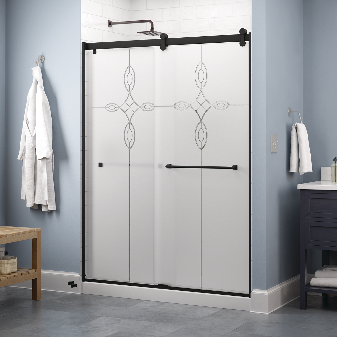 60" Shower / Tranquility / Matte Black