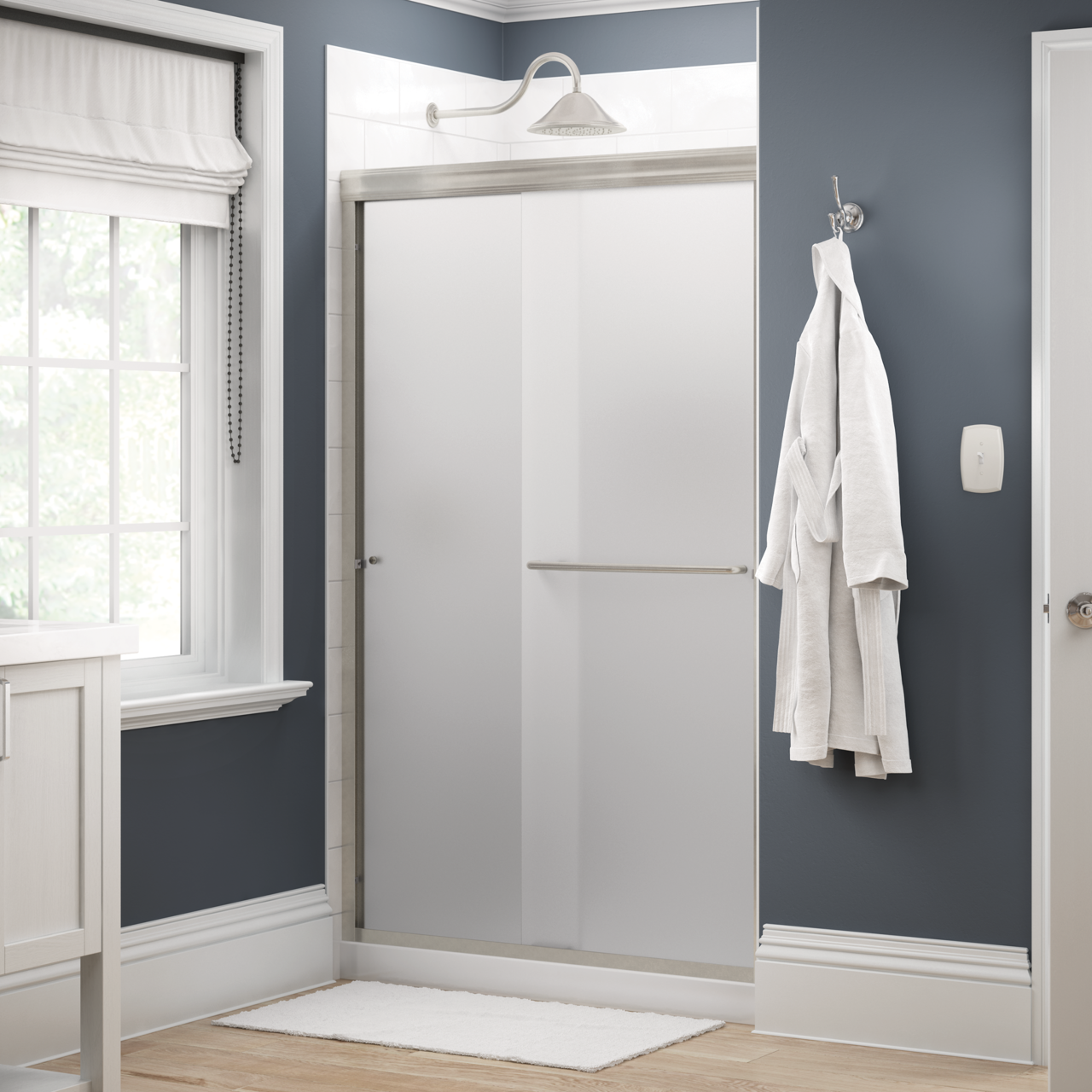 Traditional 6mm Shower Door with Simplicity Handle