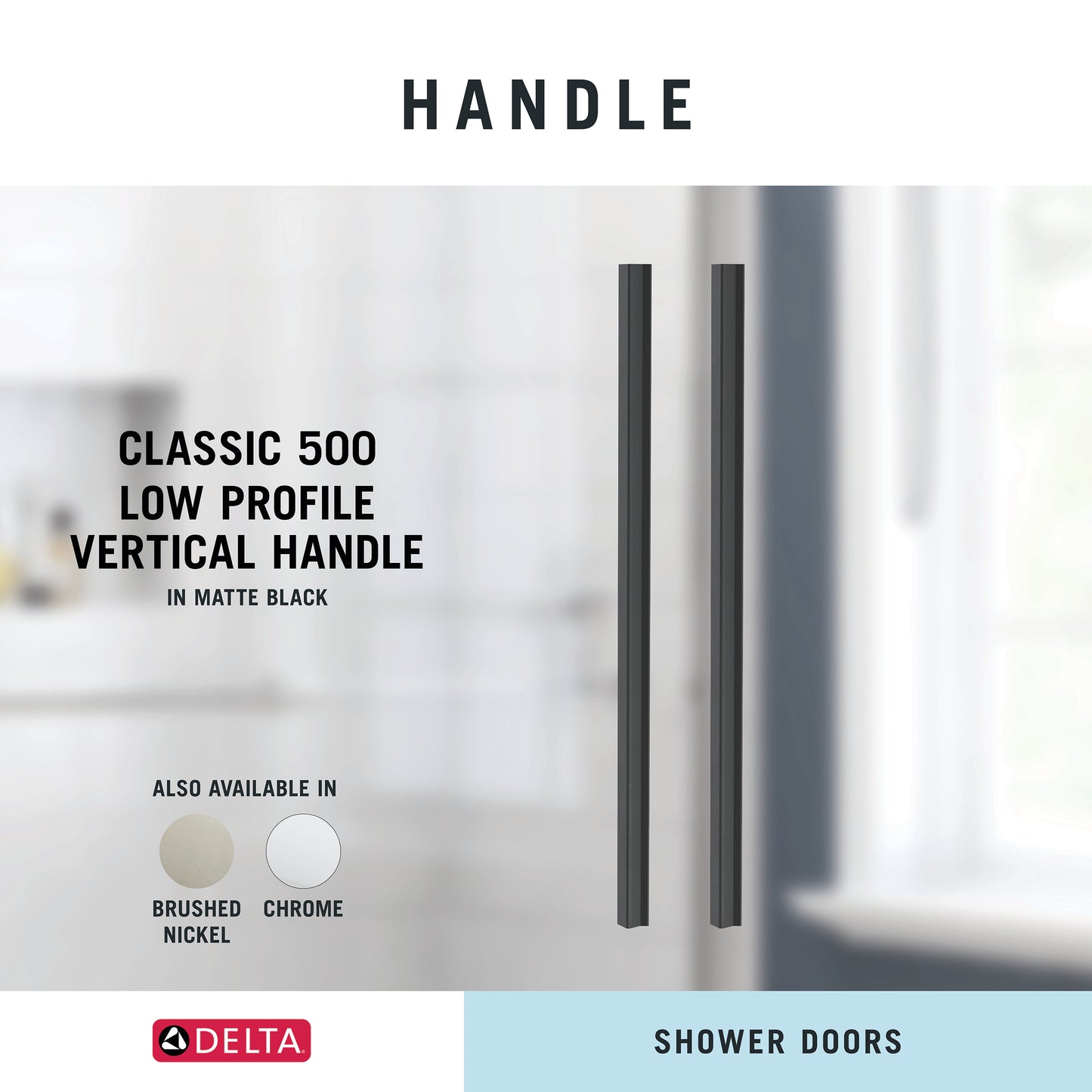 48" Shower / Clear / Matte Black
