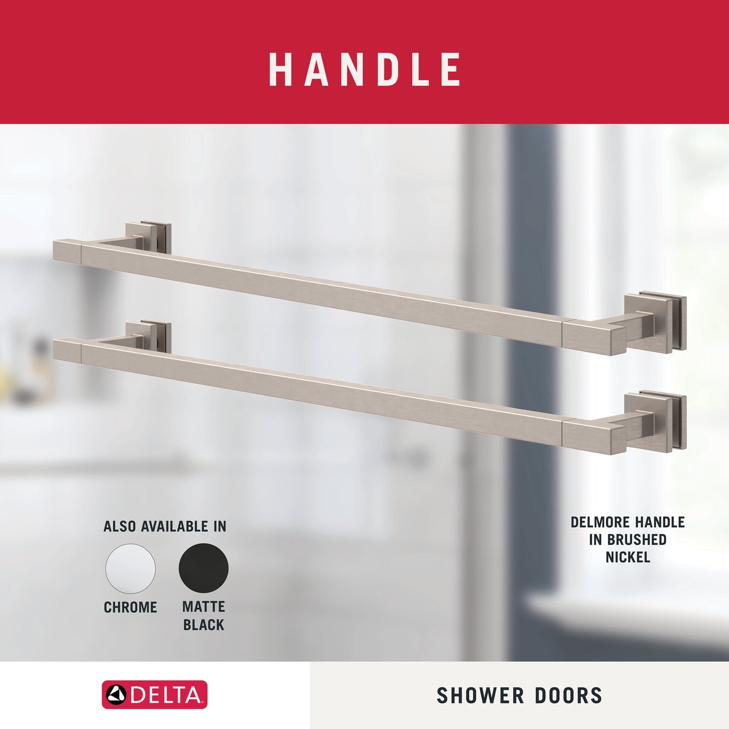 48" Shower / Privacy / Brushed Nickel (Shower Door)