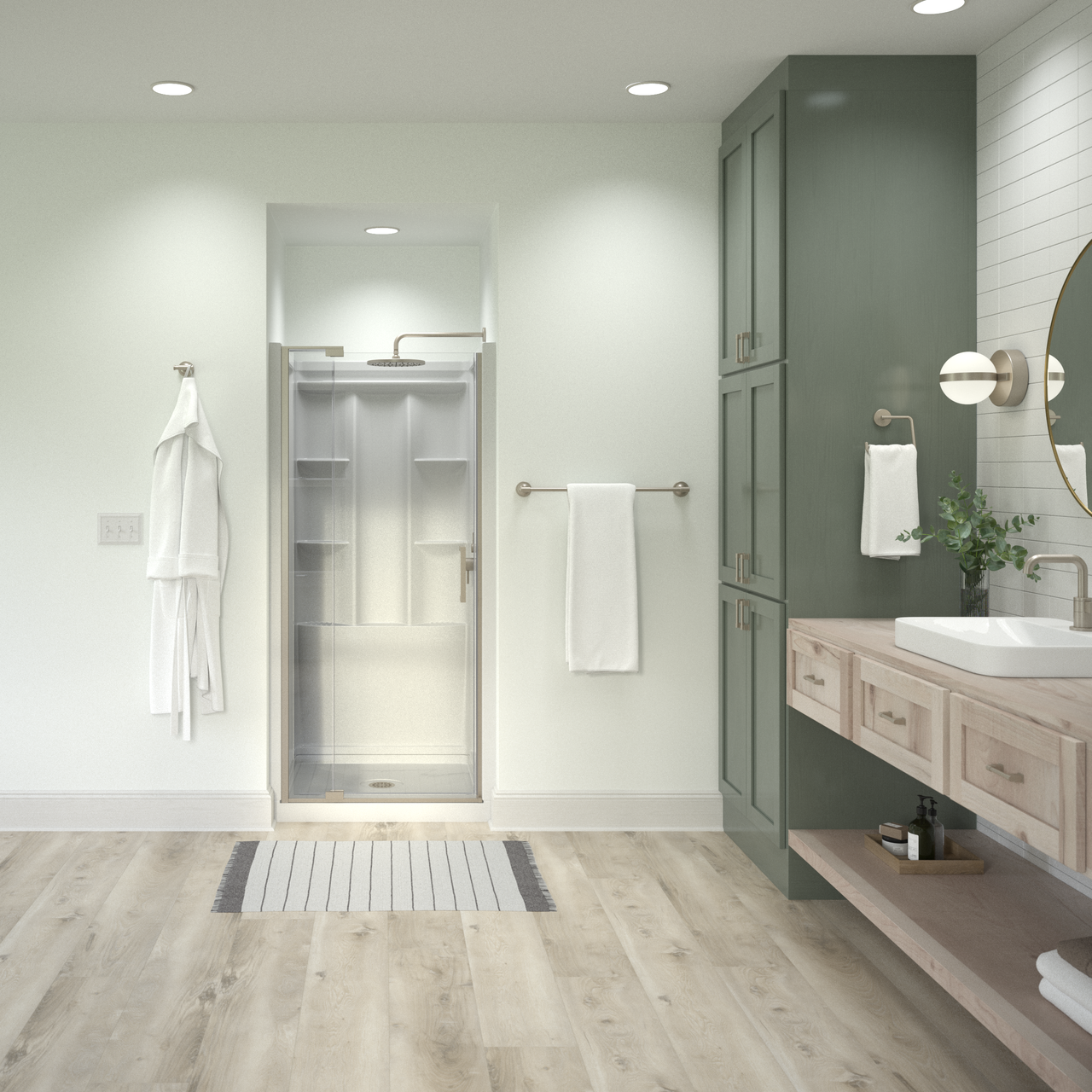 36" Shower / Clear / Brushed Nickel (Shower Door)