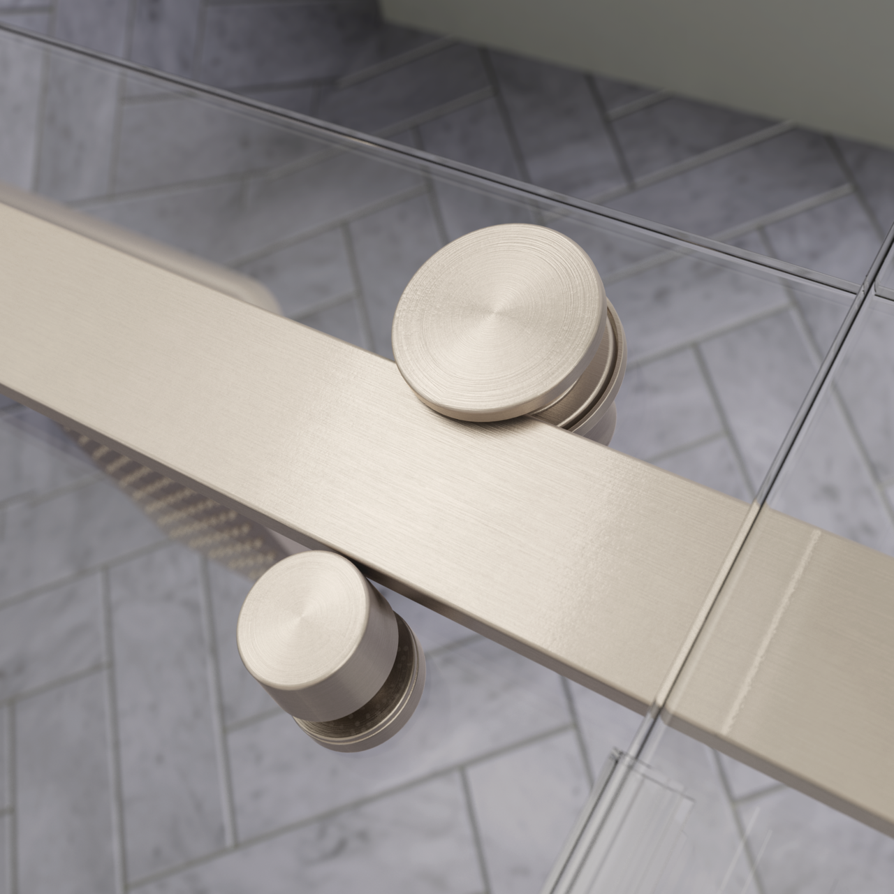 48" Shower / Clear / Delta Brushed Nickel