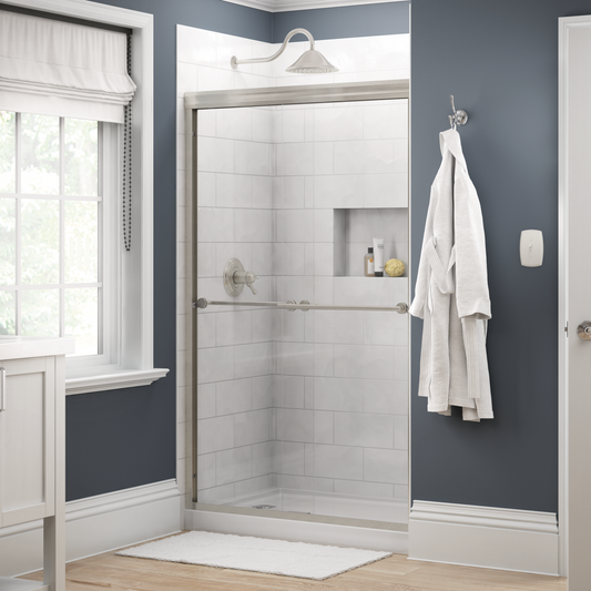 48" Shower / Clear / Nickel