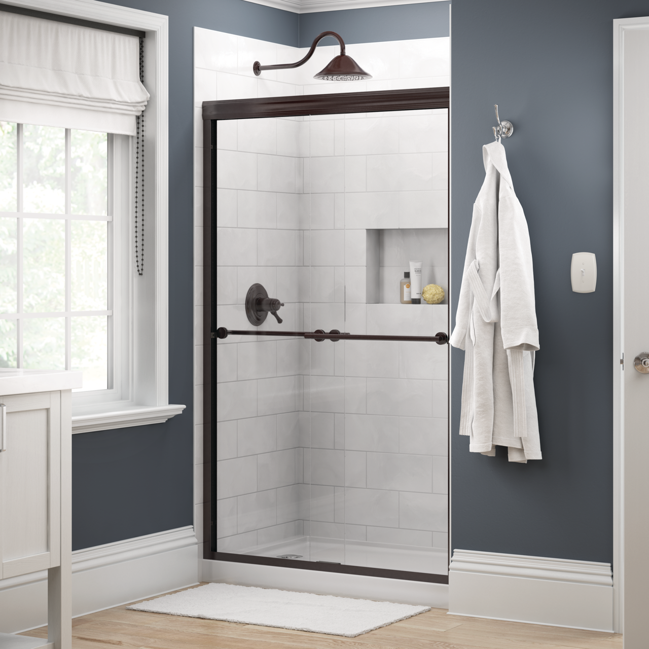 48" Shower / Clear / Bronze
