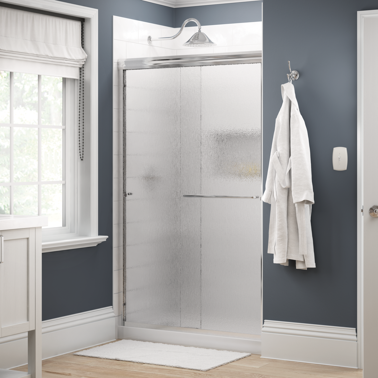 Traditional 6mm Shower Door with Simplicity Handle