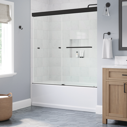 60" Bathtub / Clear / Matte Black