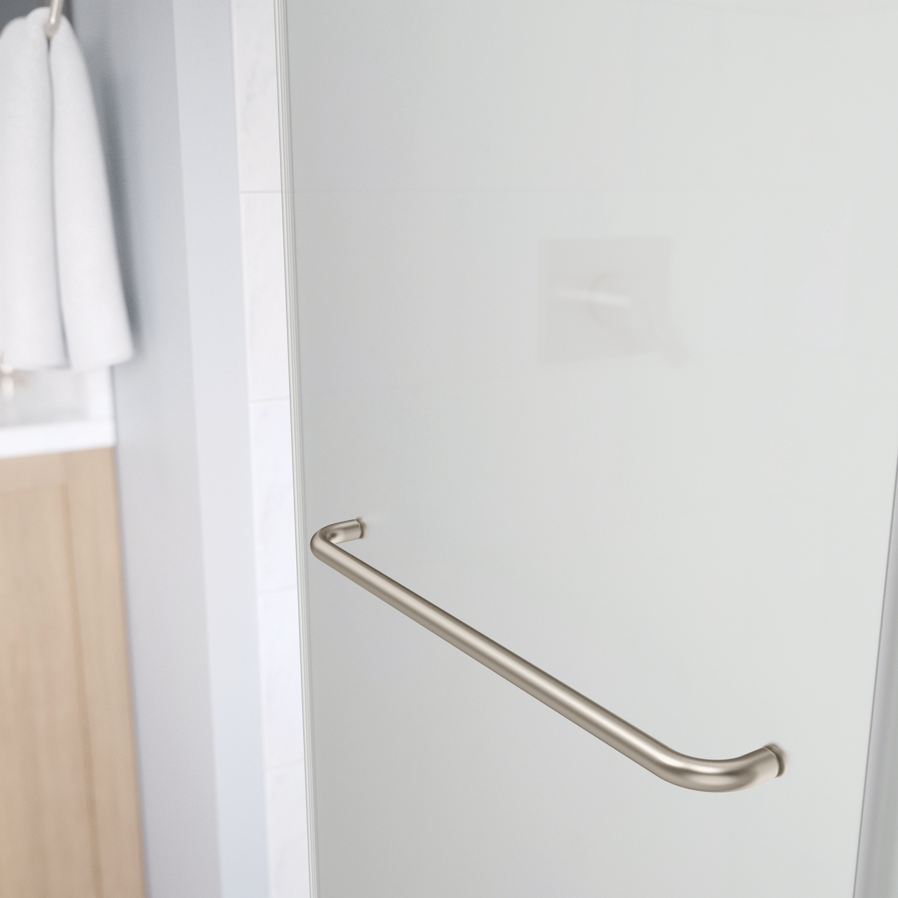 60" Bathtub / Privacy / Brushed Nickel (Shower Door)
