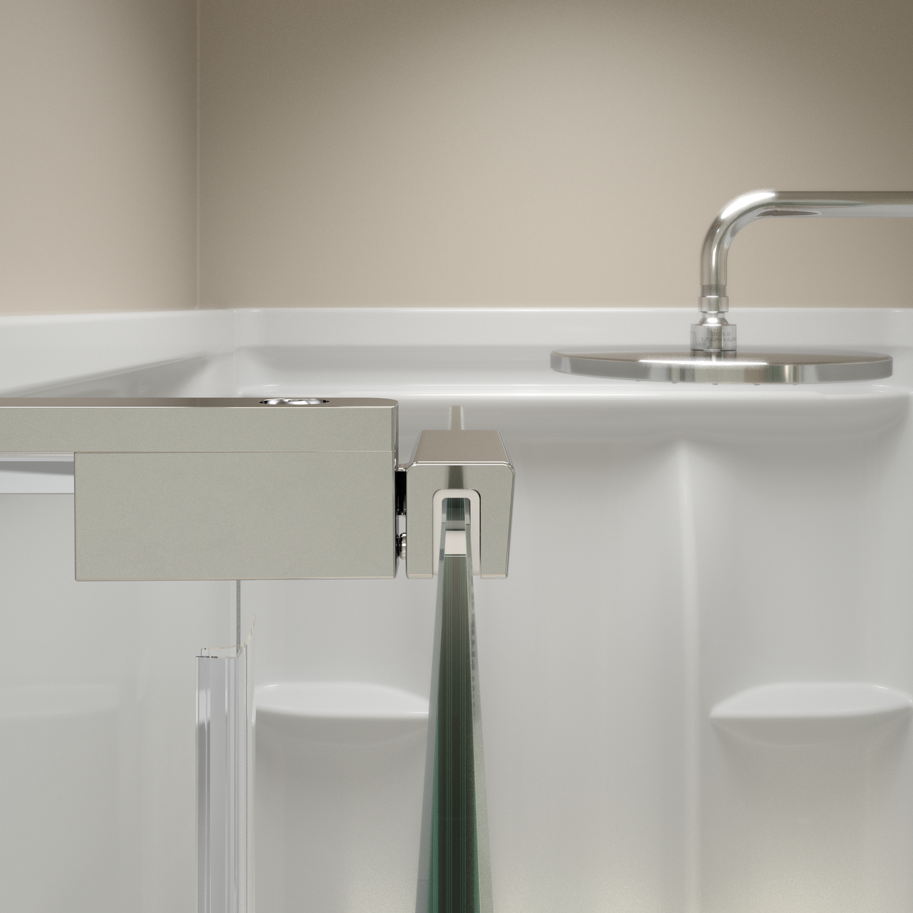 36" Shower / Clear / Chrome