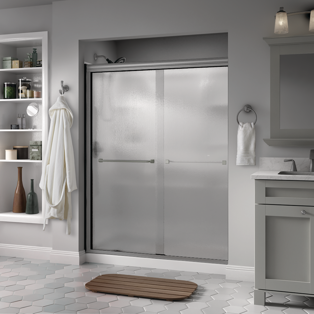 60" Shower / Rain / Nickel