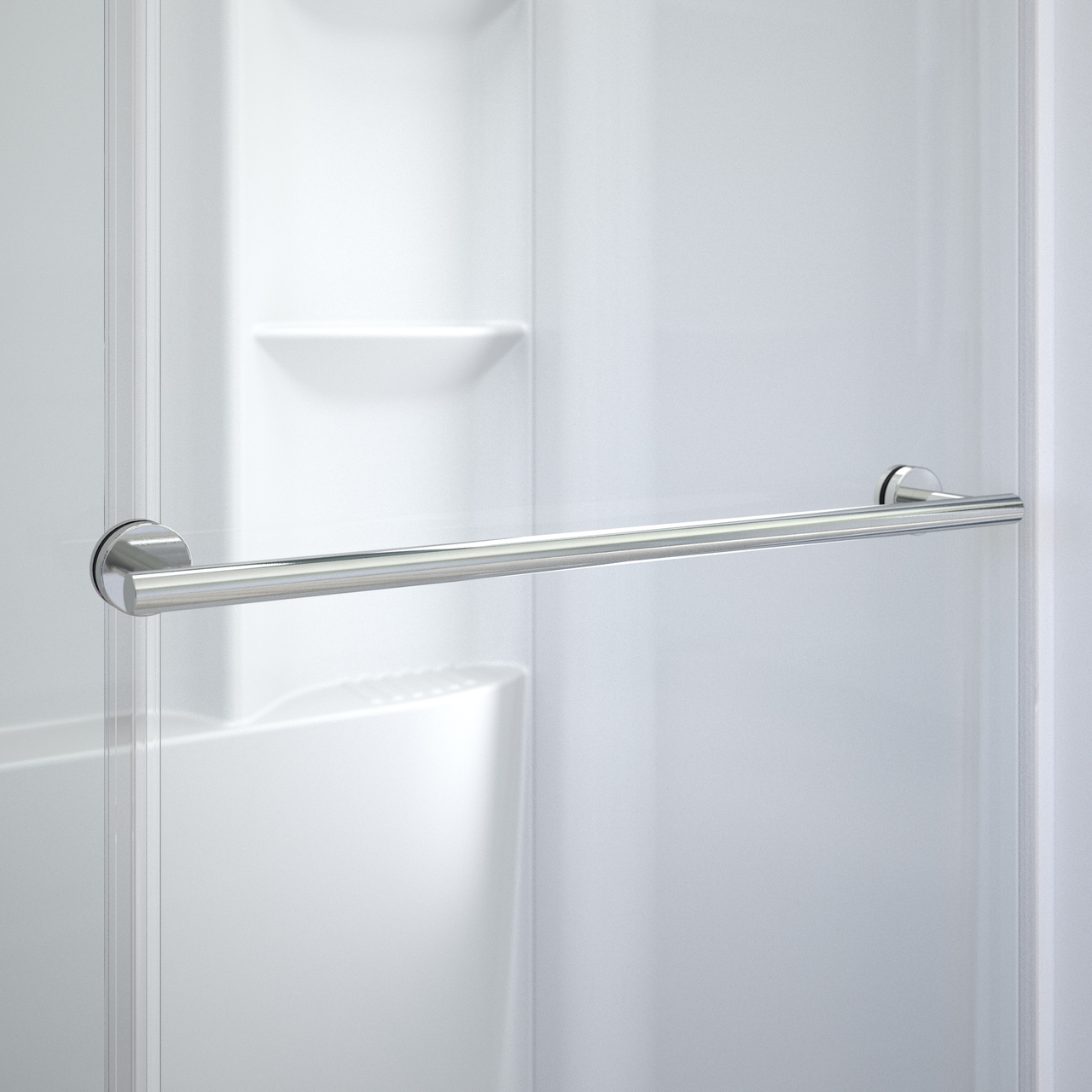 60" Shower / Clear / Chrome
