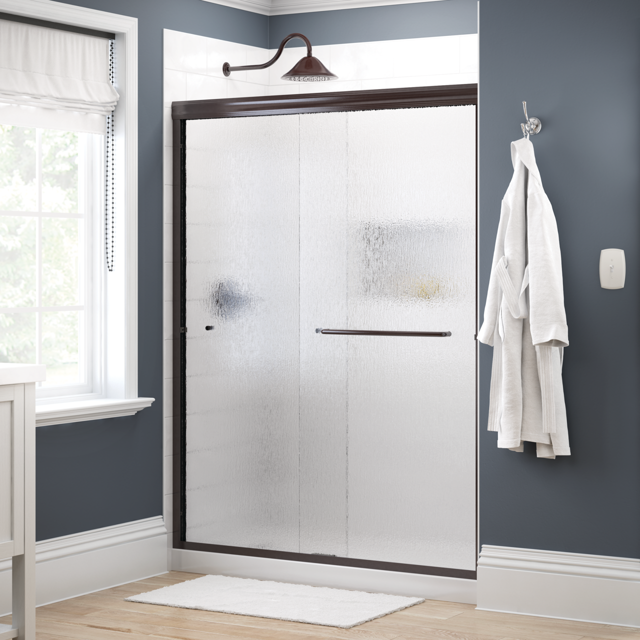 Traditional 6mm Shower Door with Simplicity Handle