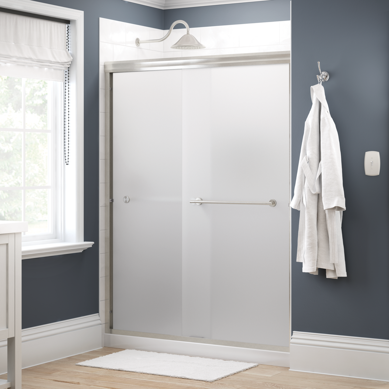 Traditional 6mm Shower Door with Everly Handle