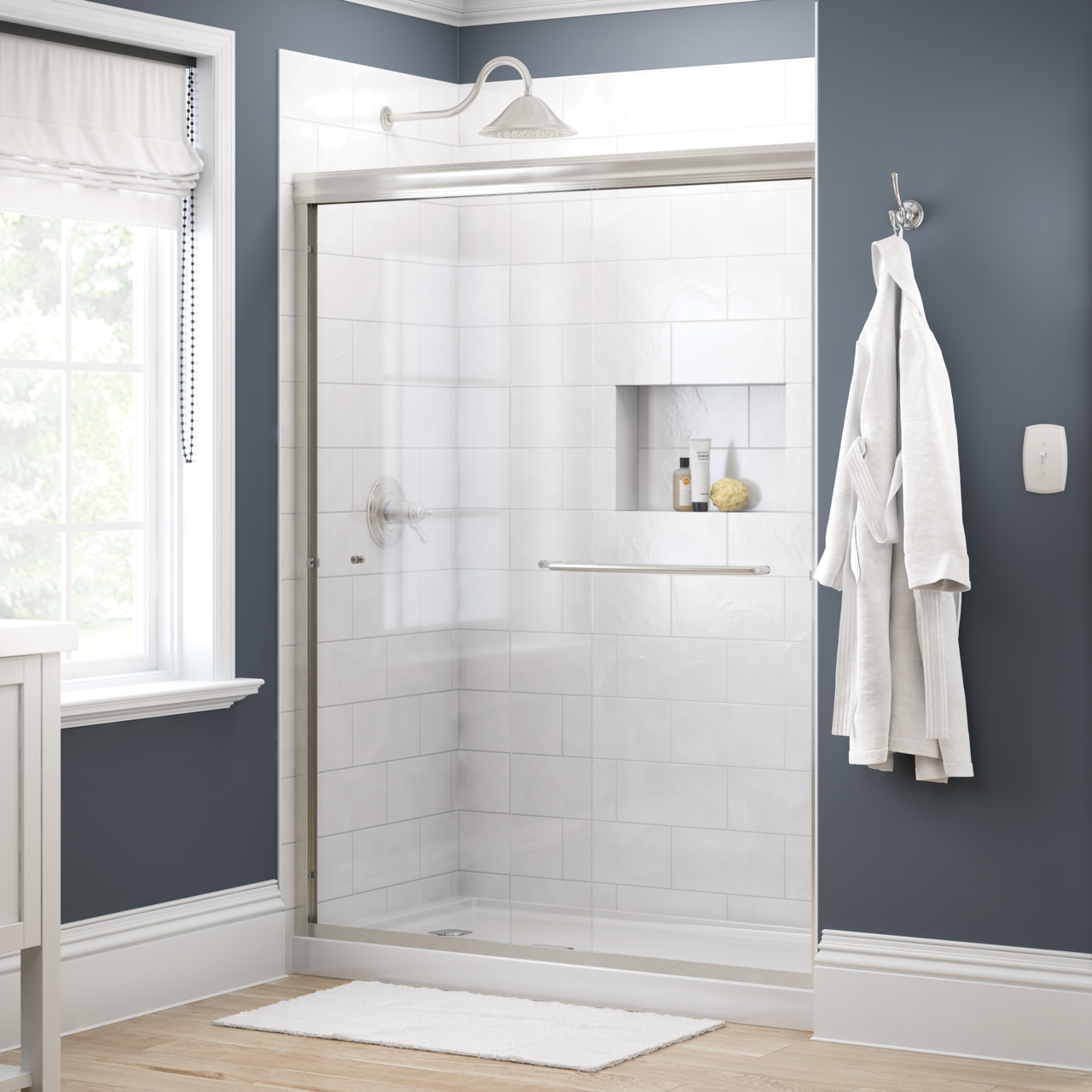 Traditional 6mm Shower Door with Simplicity Handle