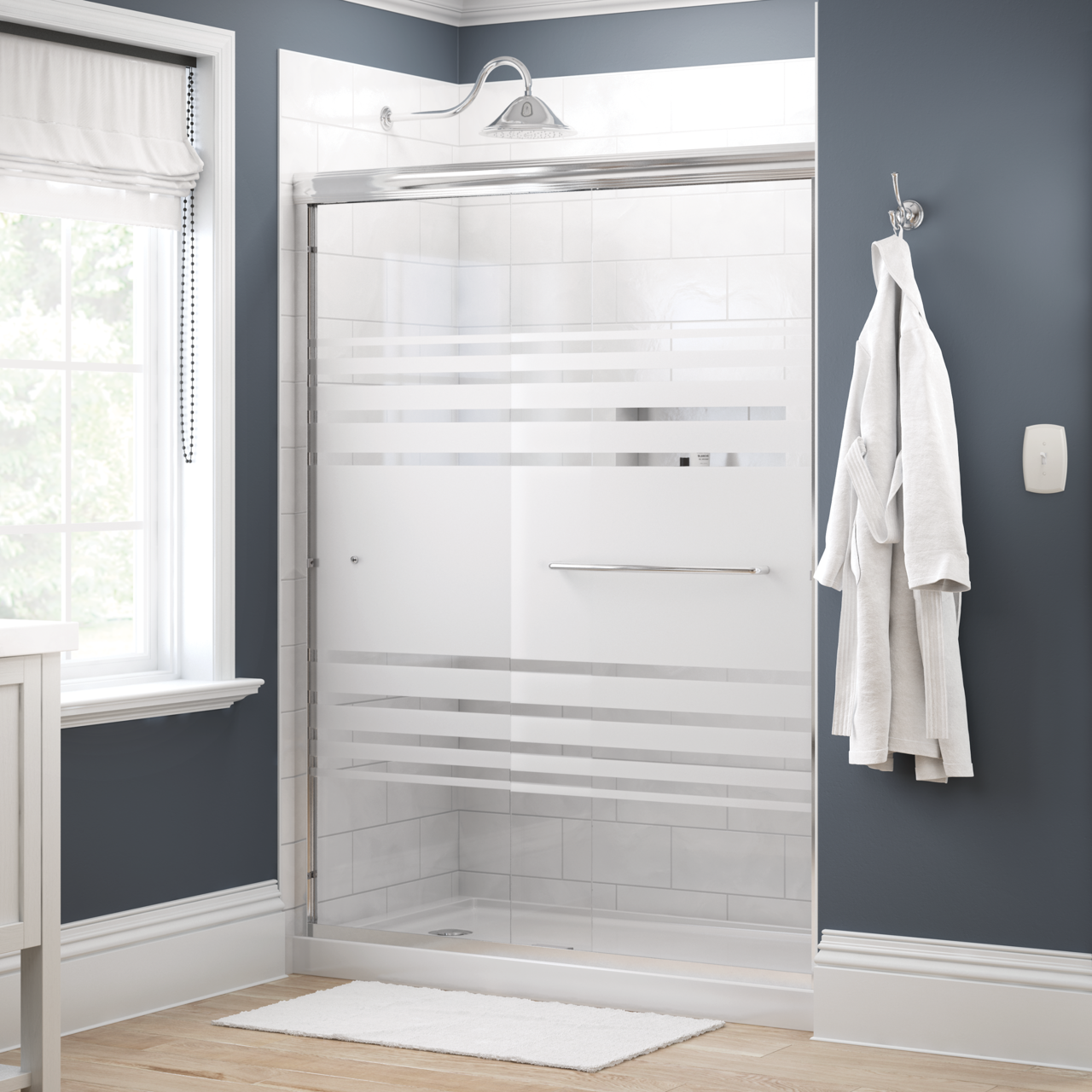 60" Shower / Transition / Chrome