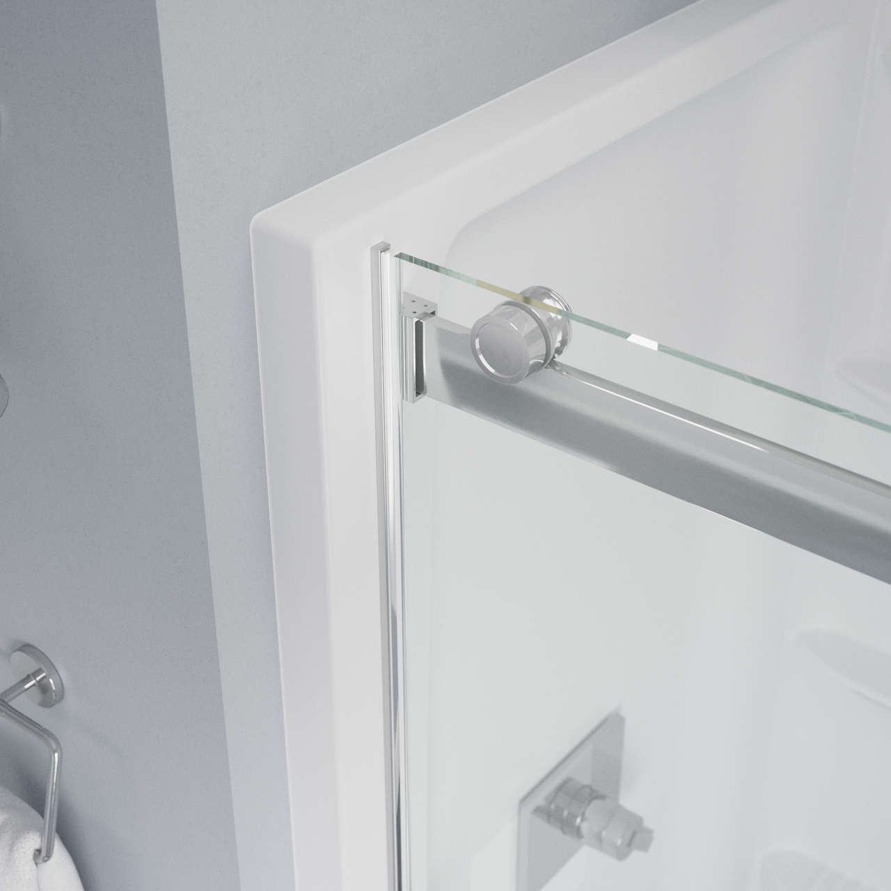 48" Shower / Clear / Polished Chrome