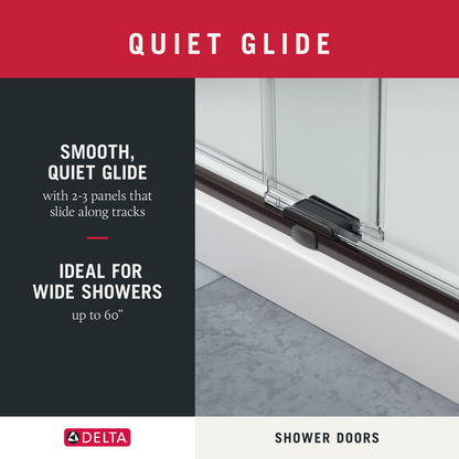 60" Shower / Clear / Chrome