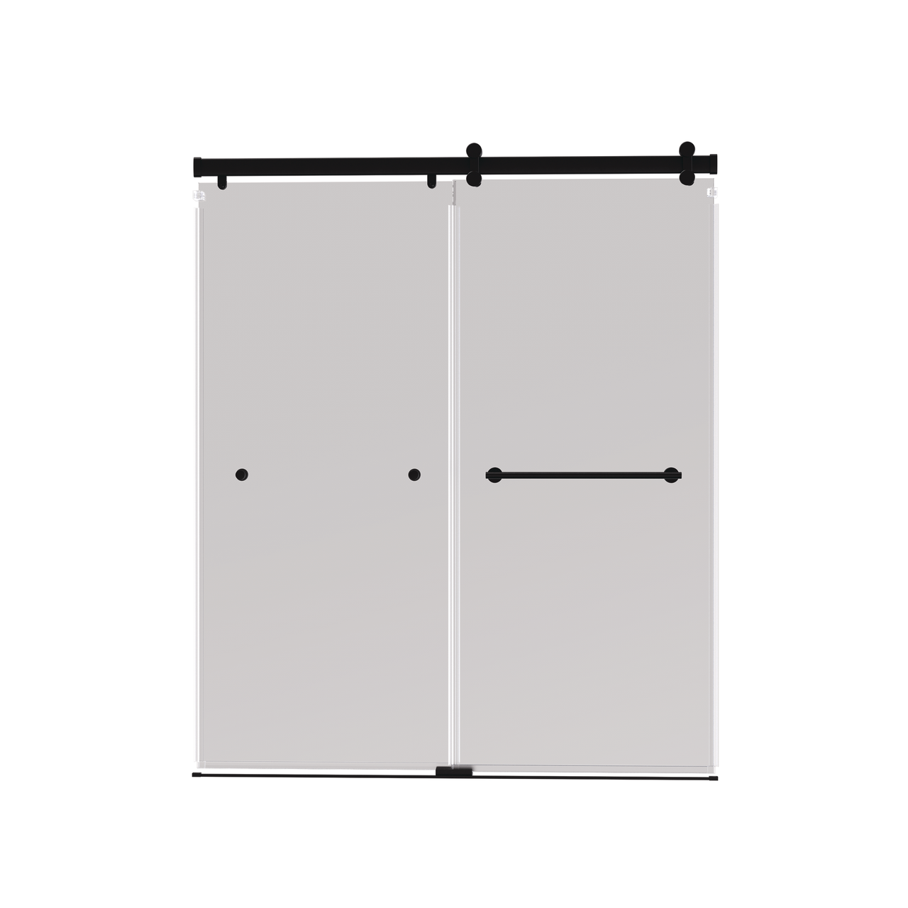 60" Shower / Clear / Matte Black