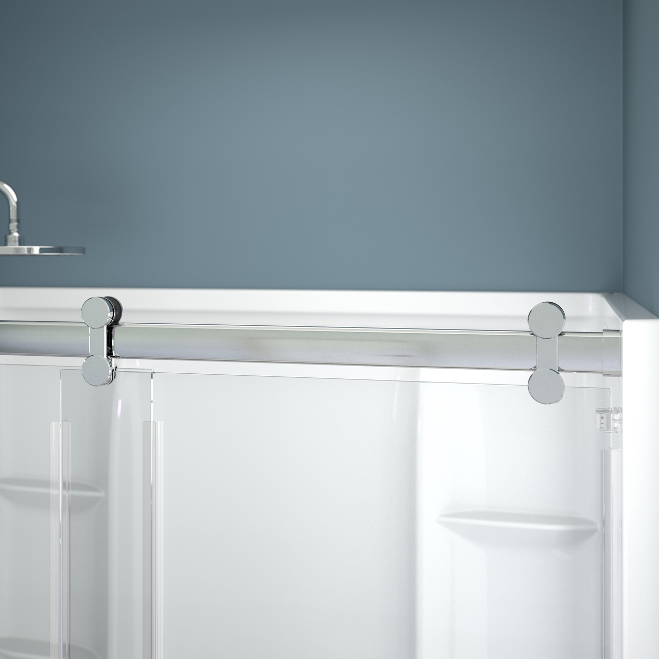 60" Shower / Clear / Chrome