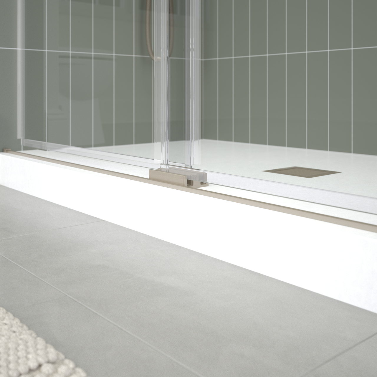 60" Shower / Clear / Brushed Nickel (Shower Door)