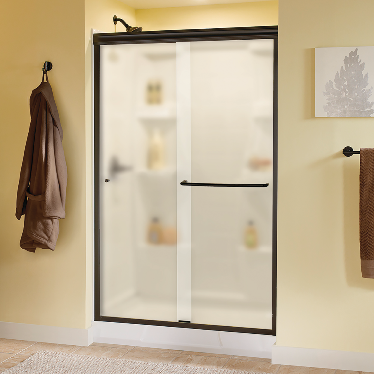 Traditional 6mm Shower Door with Simplicity Handle