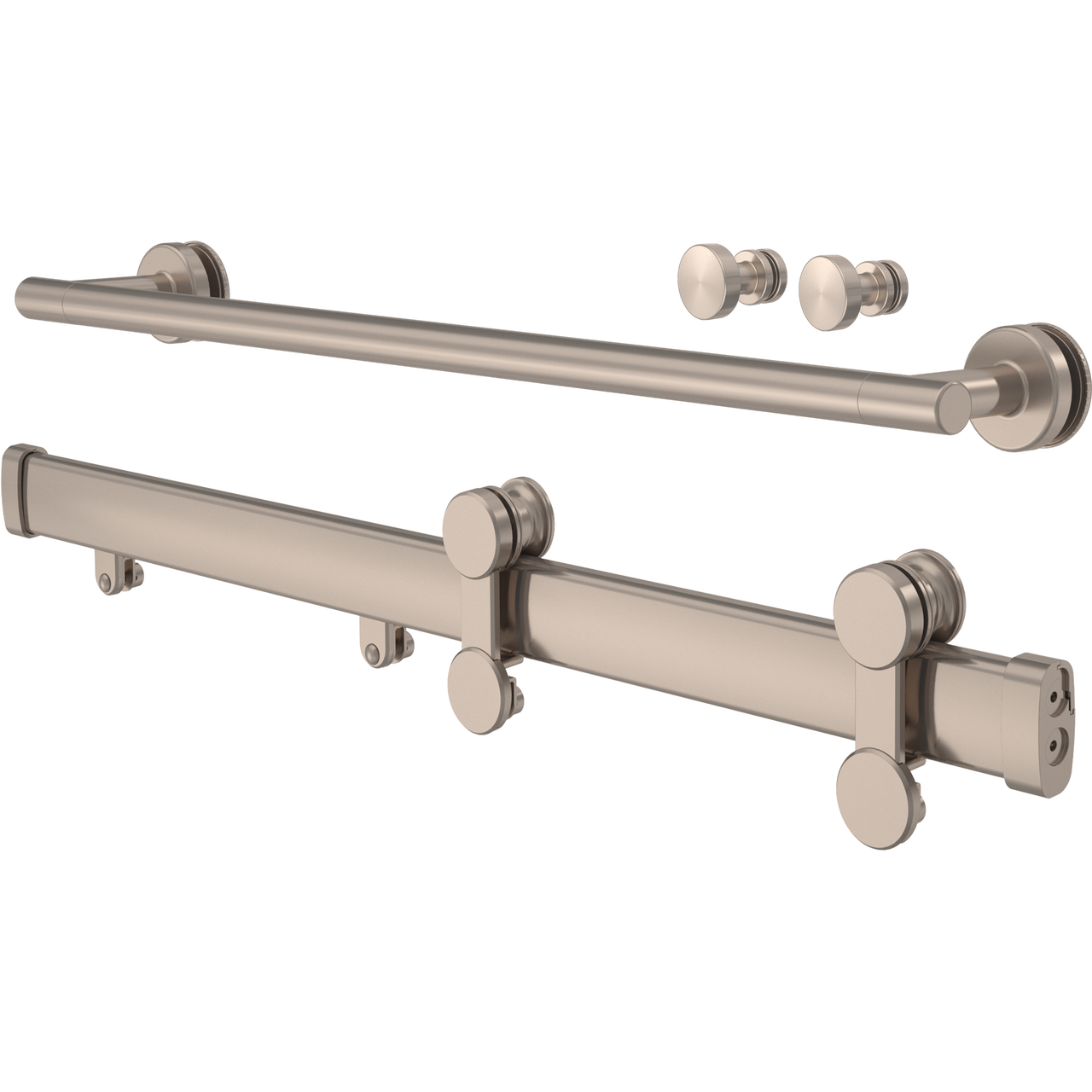 60" Bathtub / Clear / Brushed Nickel (Shower Door)