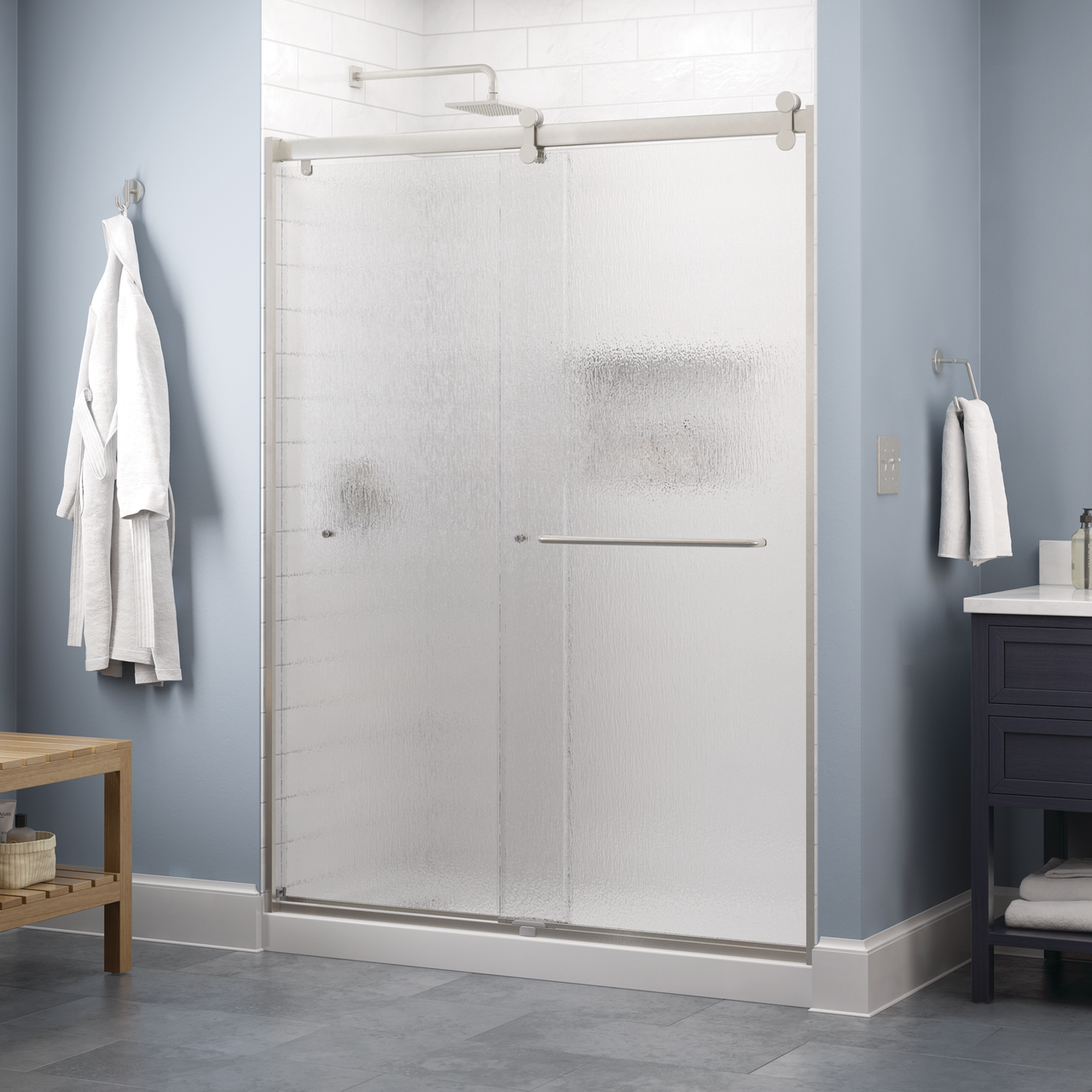 60" Shower / Rain / Nickel