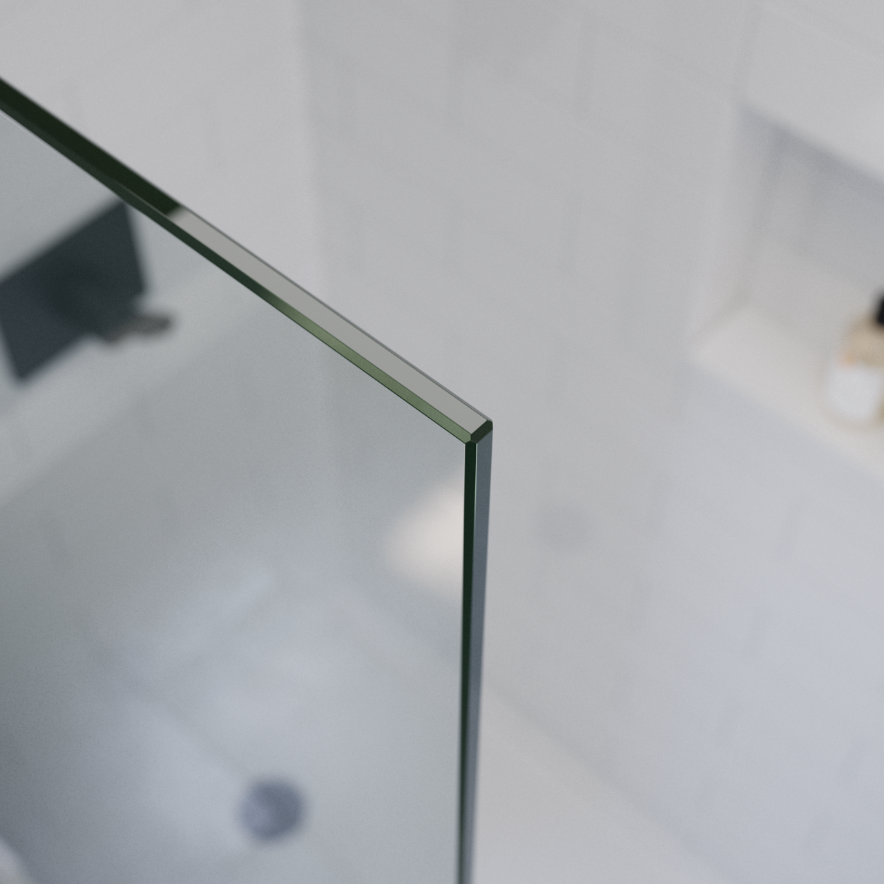 34" Shower / Clear / Matte Black