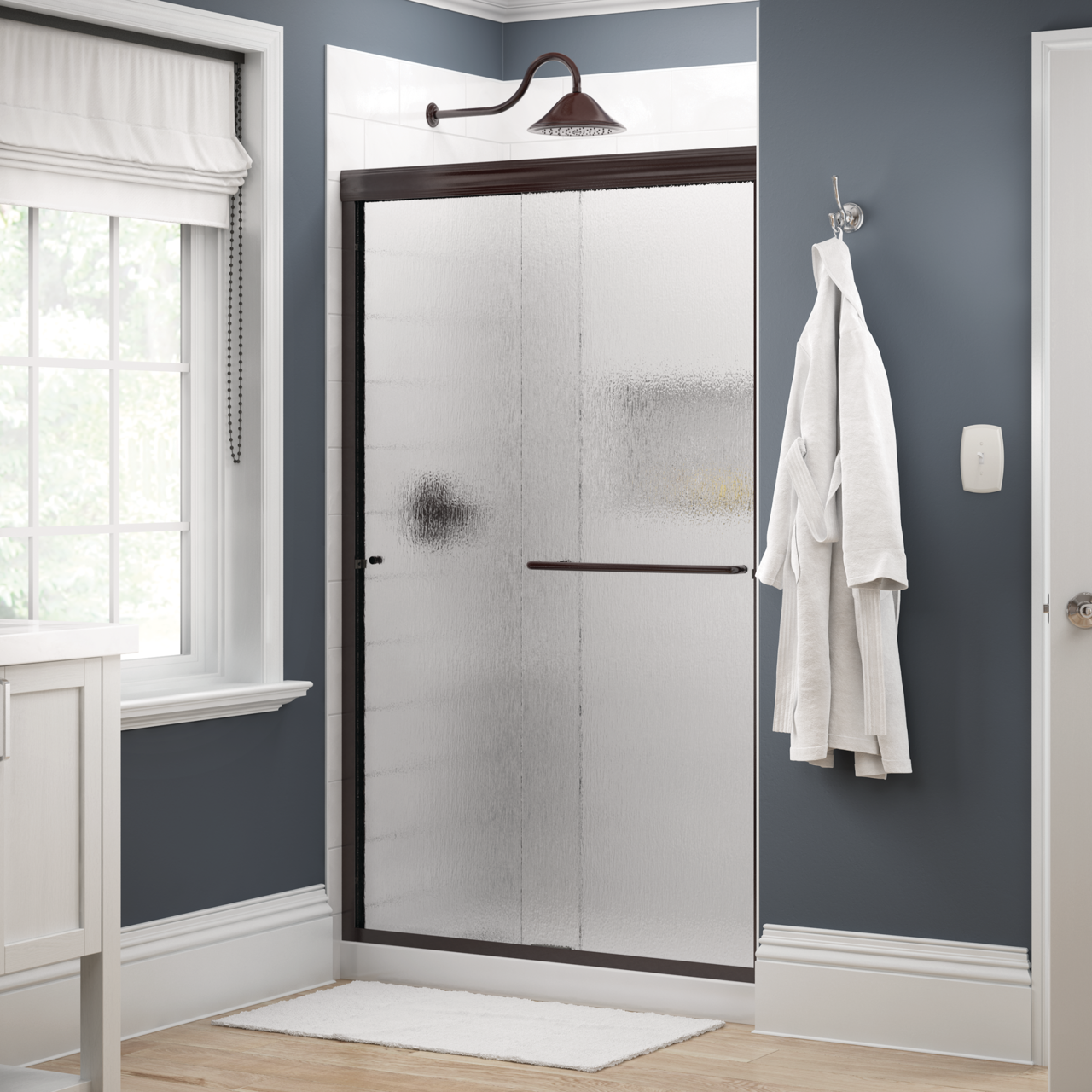 Traditional 6mm Shower Door with Simplicity Handle